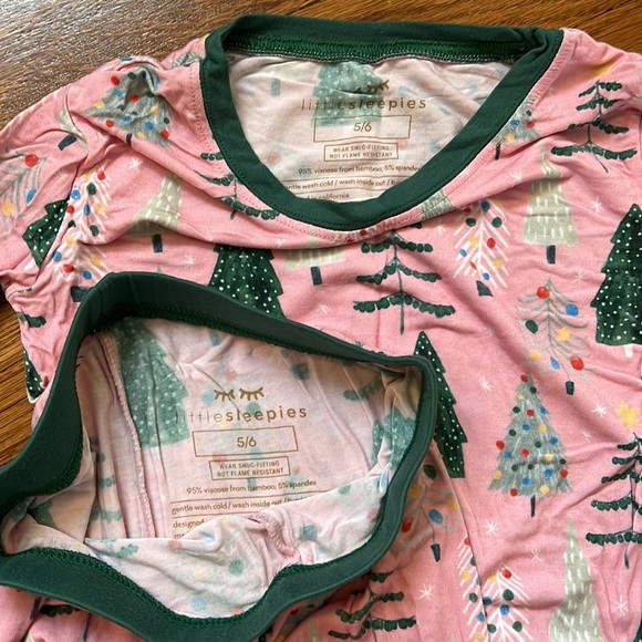 Little Sleepies Twinkling Stars Top & Bottom Pajama Set 5:6 - Picture 3 of 3